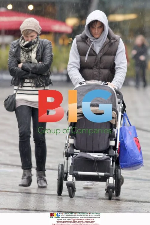 Gareth Gates and Wife Brave Rain in Birmingham