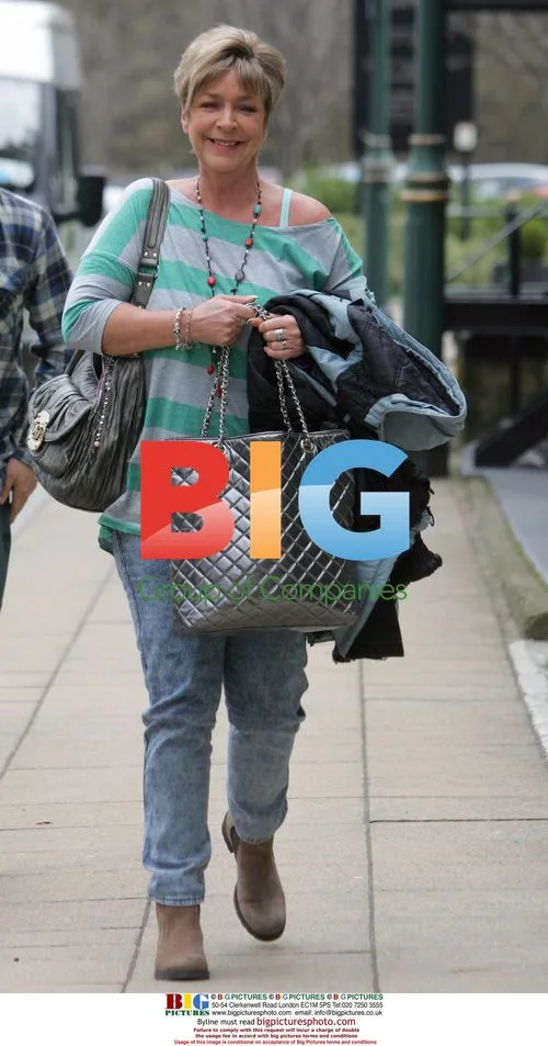 Anne Kirkbride Arrives for Filming in Bradford