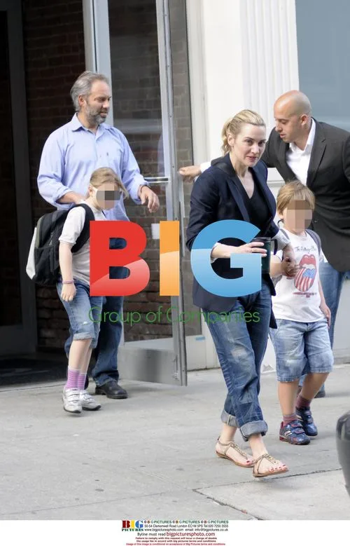 Kate Winslet and Sam Mendes with Children