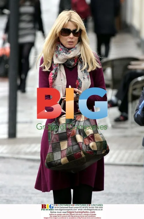 Claudia Schiffer shops for flowers in West London