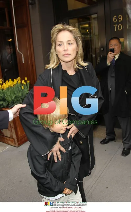 Sharon Stone and son Laird at Nello's in NYC