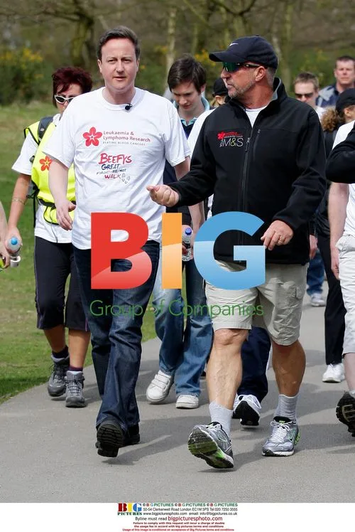 Cameron and Botham at Charity Walk