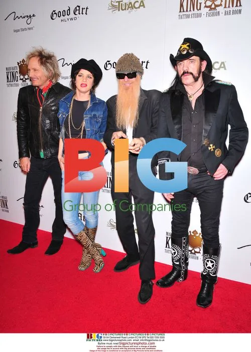 Juliette Lewis, Matt Sorum, Billy Gibbons & Lemmy Kilmister at Mario Barth's King Ink Opening