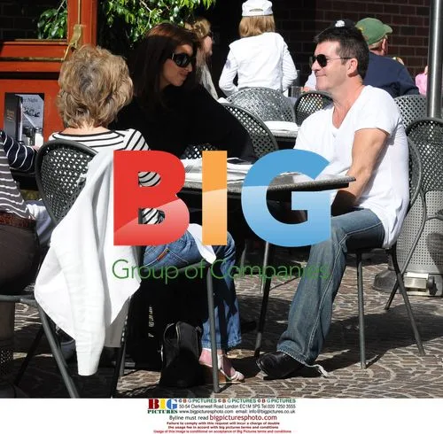 Simon Cowell with fiance and family in Beverly Hills