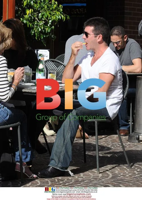 Simon Cowell with Fiance and Family in Beverly Hills