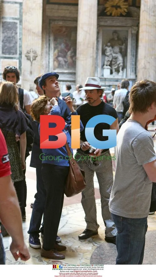 Robert Downey Jr. and son sightseeing in Rome