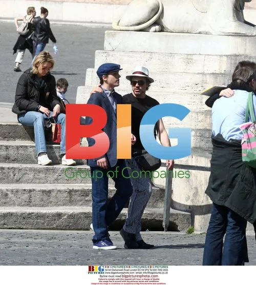 Robert Downey Jr. and son in Rome