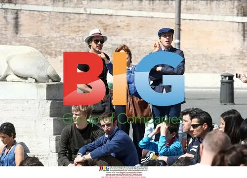 Robert Downey Jr. and son sightseeing in Rome