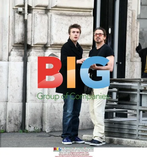 Robert Downey Jr. and Son Sightseeing in Rome