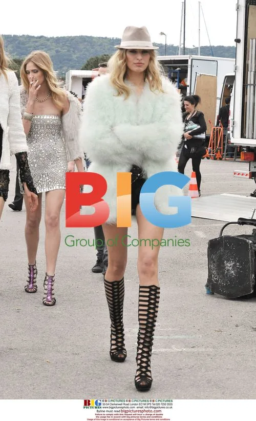 Karolina Kurkova and Heidi Mount on Chanel film set in Saint Tropez