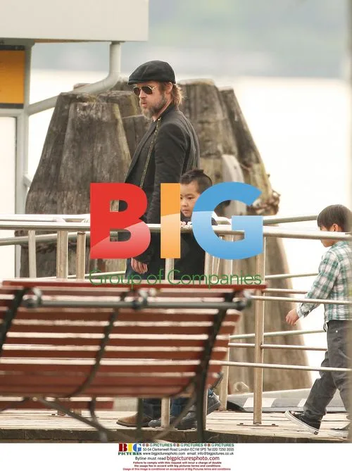 Brad Pitt and family at the park