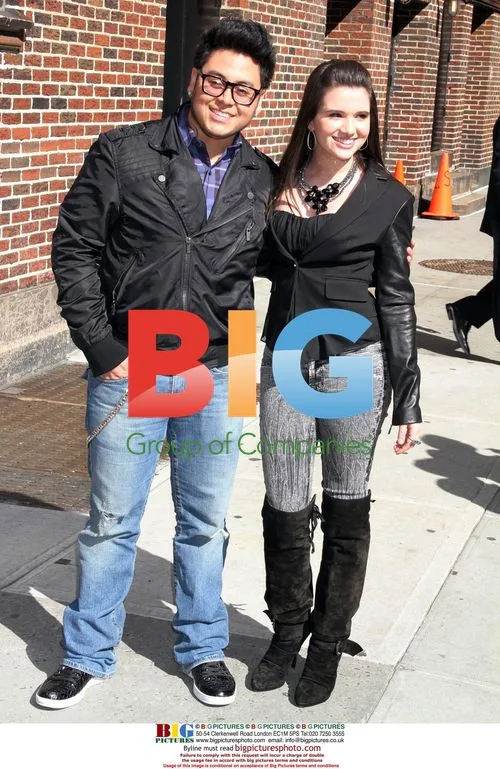 Katie Stevens and Andrew Garcia at 'the Late Show'