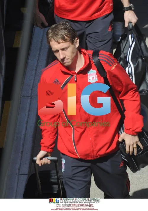 Liverpool players depart for Europa Cup semi final