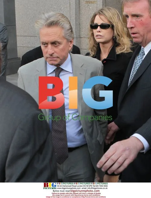 Michael Douglas and ex-wife leave courthouse