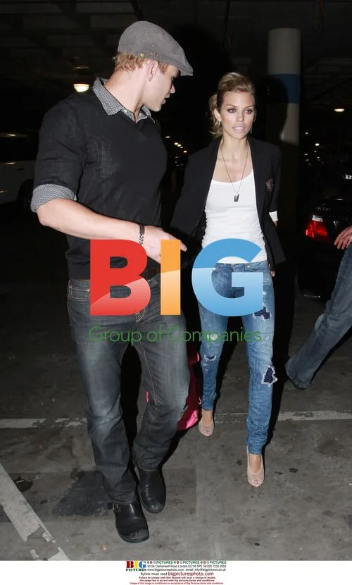 Kellan Lutz and AnnaLynne McCord at Lakers Game
