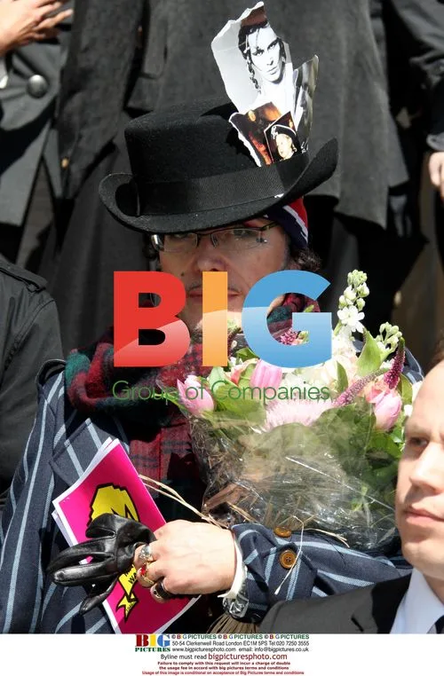 Adam Ant at Malcolm Mclaren's Funeral