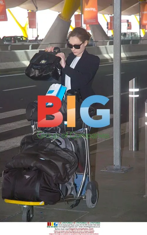 Cristiana Capotondi at Madrid Airport