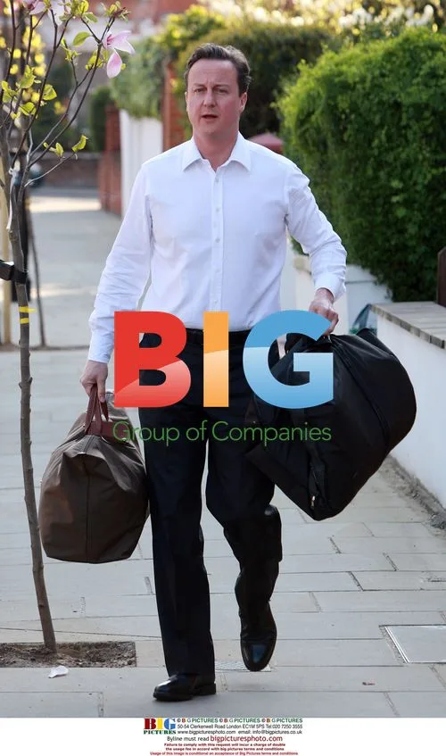 David and Samantha Cameron leave home