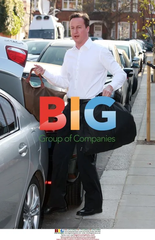 UK PM David Cameron Leaves Home