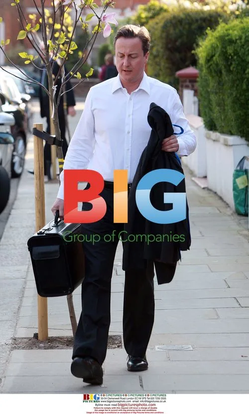 David and Samantha Cameron school run