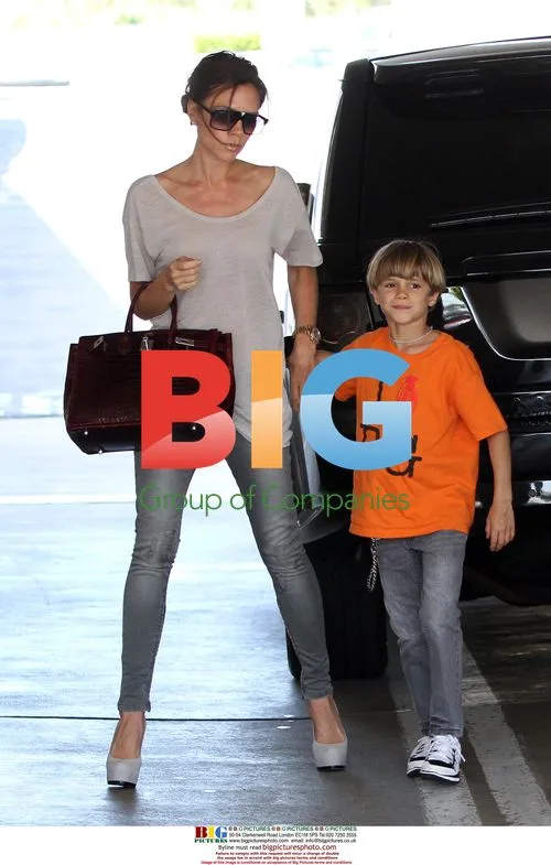 David and Victoria Beckham with Kids