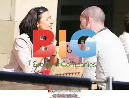 Hayley Tamaddon enjoys lunch with fiance