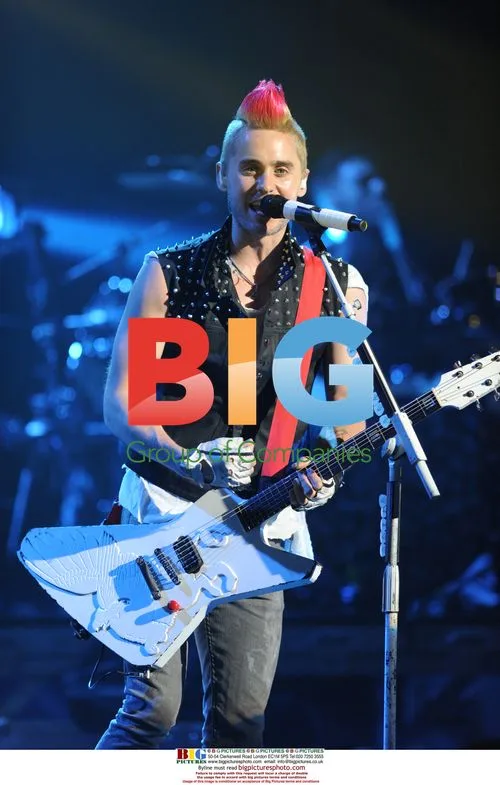 Jared Leto of 30 Seconds to Mars Performs