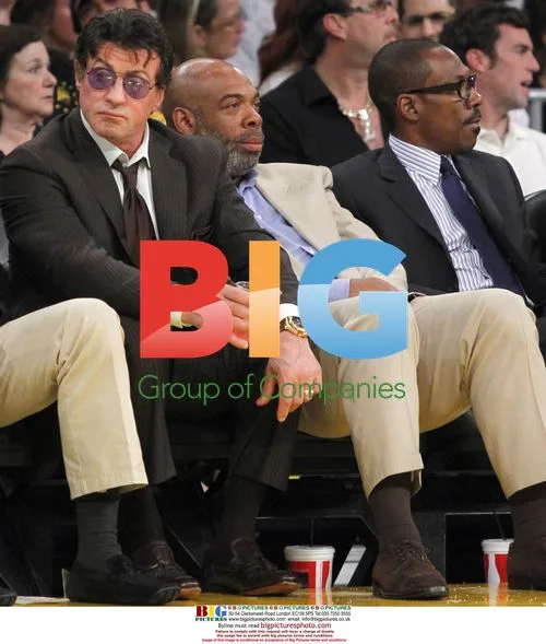 Stallone and Murphy at Lakers vs Thunder Game