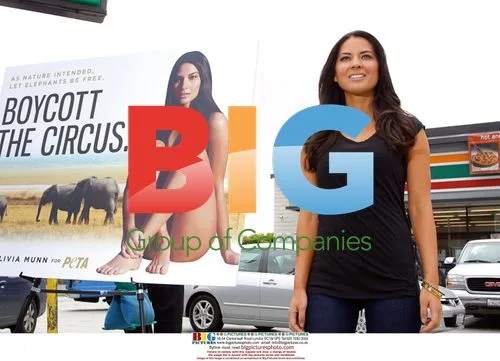 Olivia Munn PETA Billboard Promo