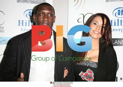 Emile Heskey and Chantelle Tagoe at Philip Armstrong Launch