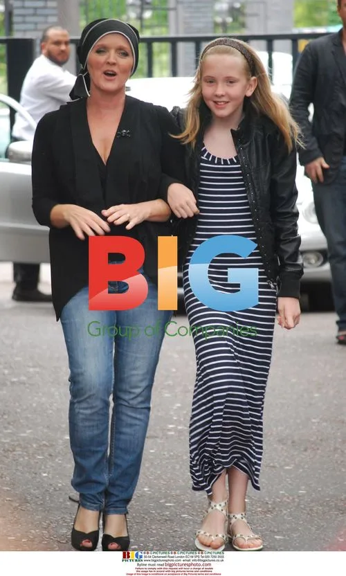 Bernadette Nolan and Daughter Leaving GMTV Studios