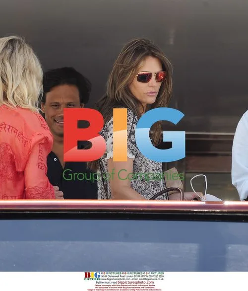 Liz Hurley and Giancarlo Giammetti in Ibiza