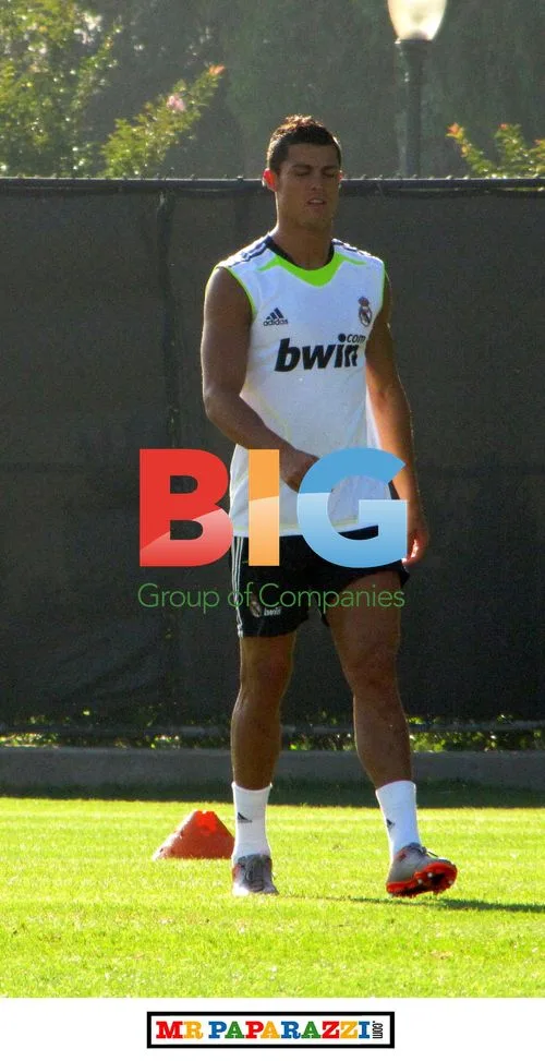 Cristiano Ronaldo at team practice in LA