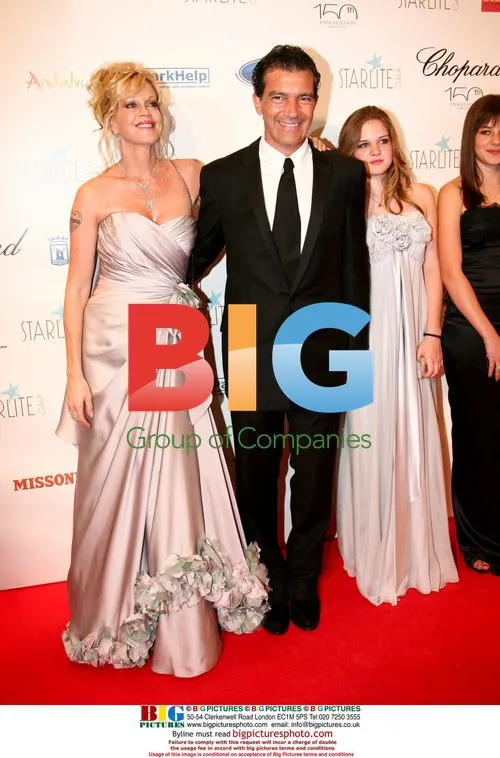 Melanie Griffith, Antonio Banderas and Daughter at Starlite Gala