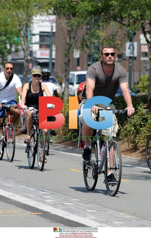 Naomi Watts and Liev Schreiber with kids in NYC