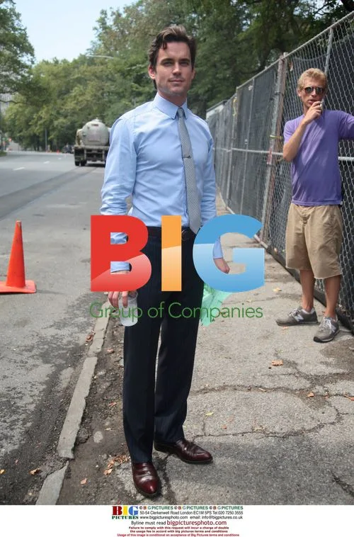 Matthew Bomer and Willie Garson film White Collar