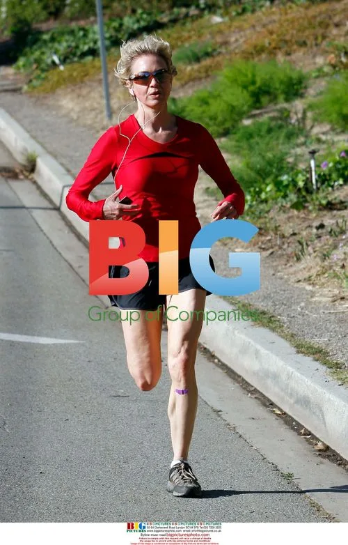 Renee Zellweger Jogging in Brentwood