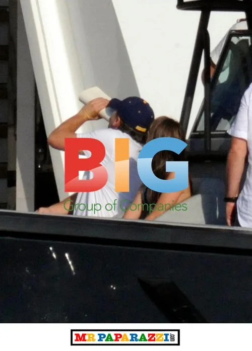 Leonardo DiCaprio and friends on boat in Sardinia