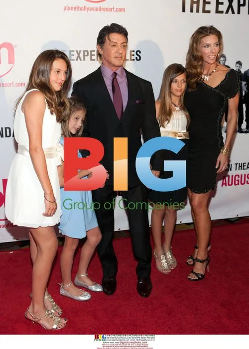 Sylvester Stallone and Family at 'Expendables' Premiere