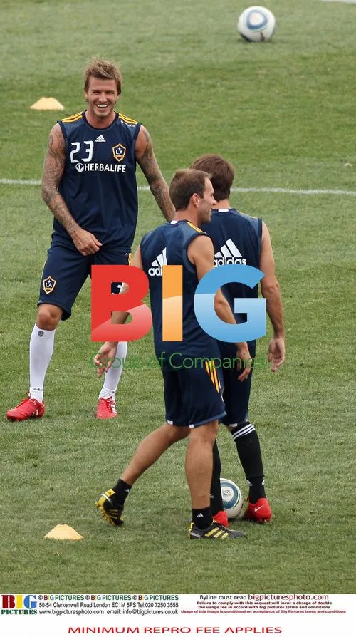 David Beckham practices in Hoboken, NJ