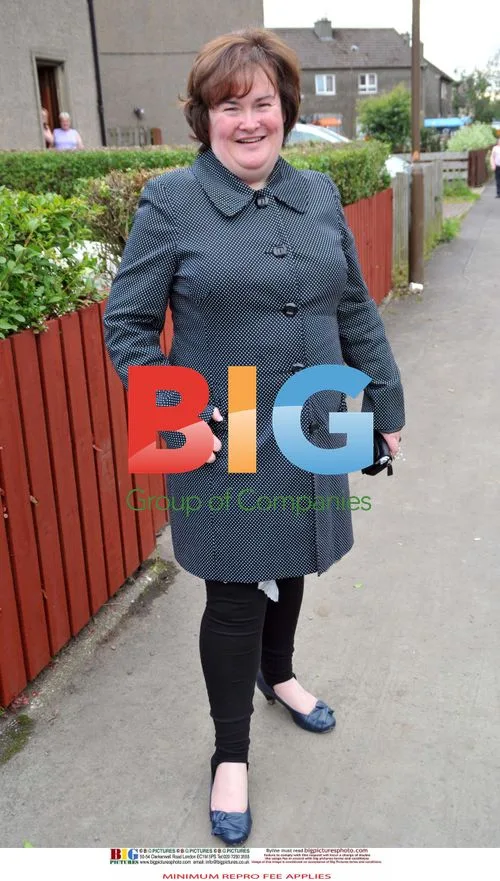 Susan Boyle Laughs Near Home