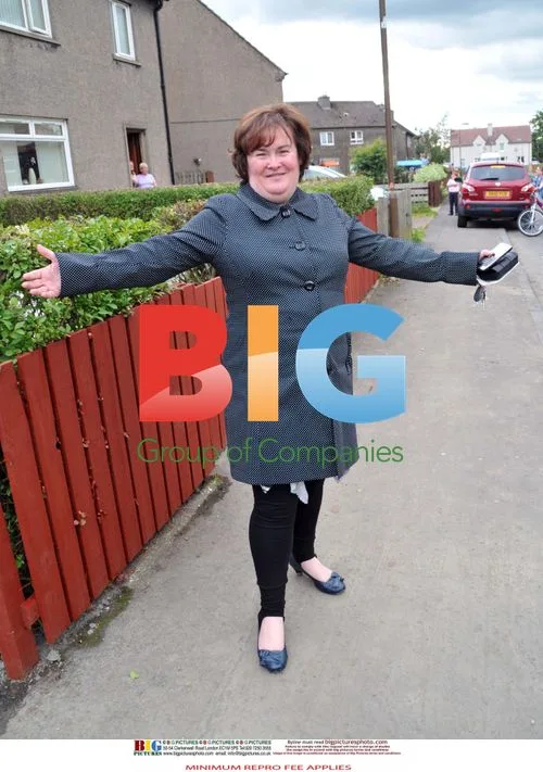 Susan Boyle Laughs Near Home