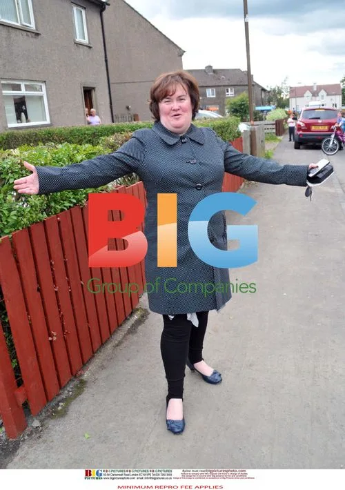 Susan Boyle Laughs Near Home