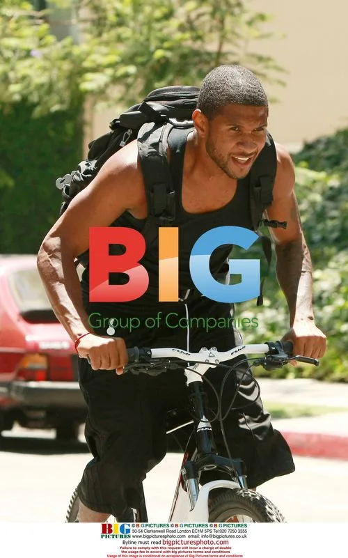 Usher Bike Riding in Beverly Hills