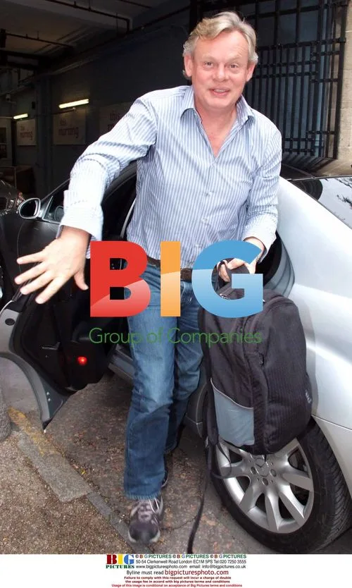 Martin Clunes outside ITV Studios