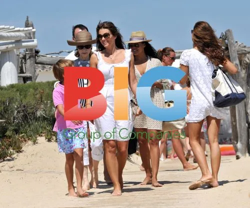 Elizabeth Hurley and Family in Saint Tropez
