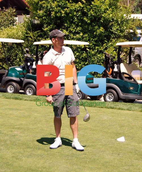 Actors playing golf in Burbank, CA