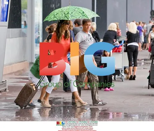 Liz Hurley, Arun Nayar and Damian at Nice Airport