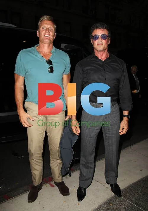 Stallone and Lundgren Check Into NYC Hotel