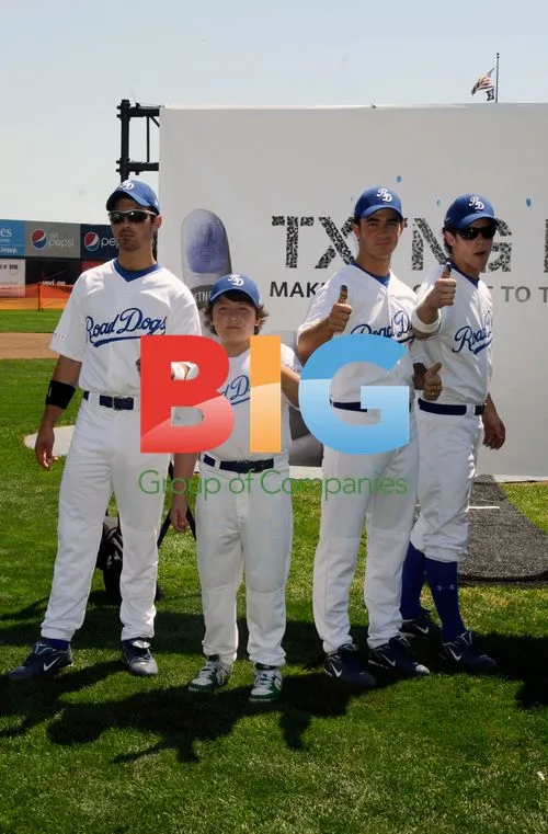 Jonas Brothers at Road Dogs X TXT Softball Game